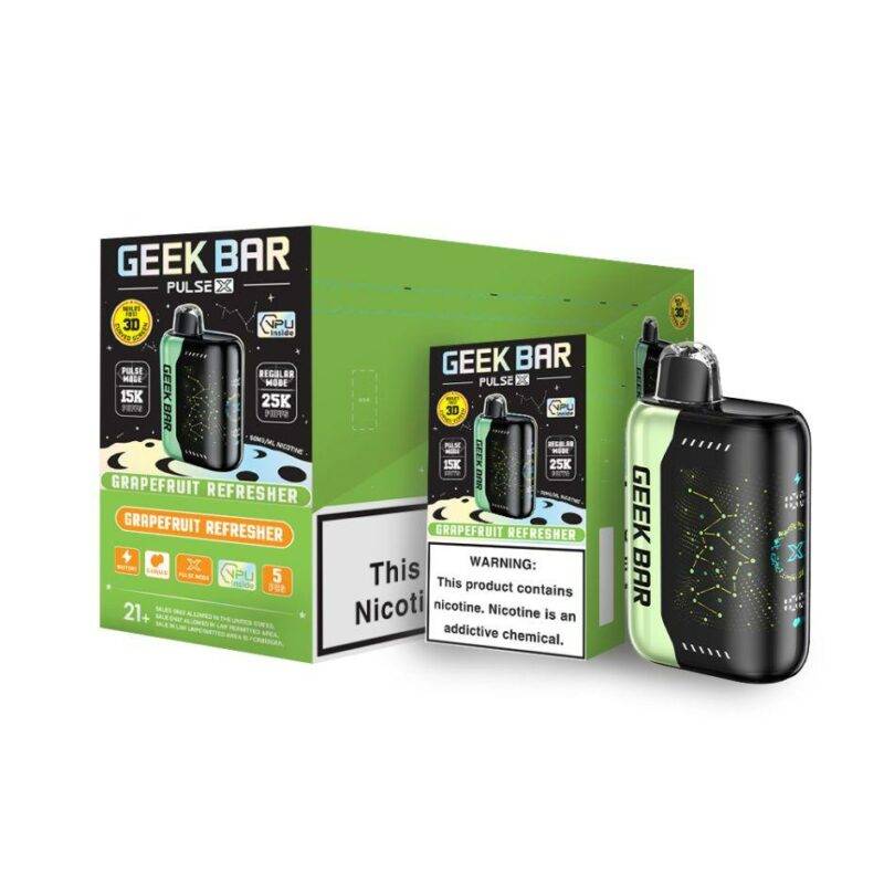 Geek Bar | Pulse X Disposables | 25000 Puffs | Nic 5% | Pack of 5 | Grapefruit Refreshner